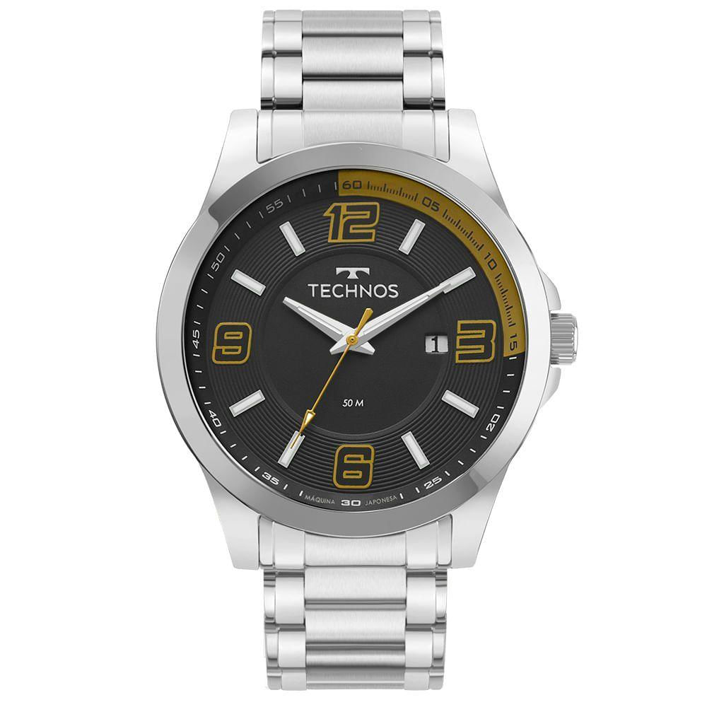 Relógio Technos Masculino Racer Basico Prata - 2115klm/1l 2115klm/1l