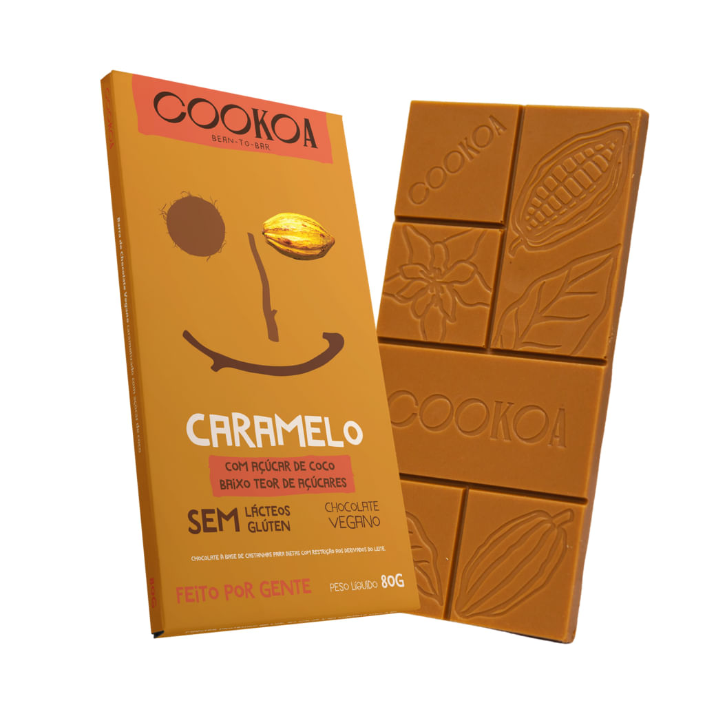 Chocolate Caramelo Vegano Cookoa 80g