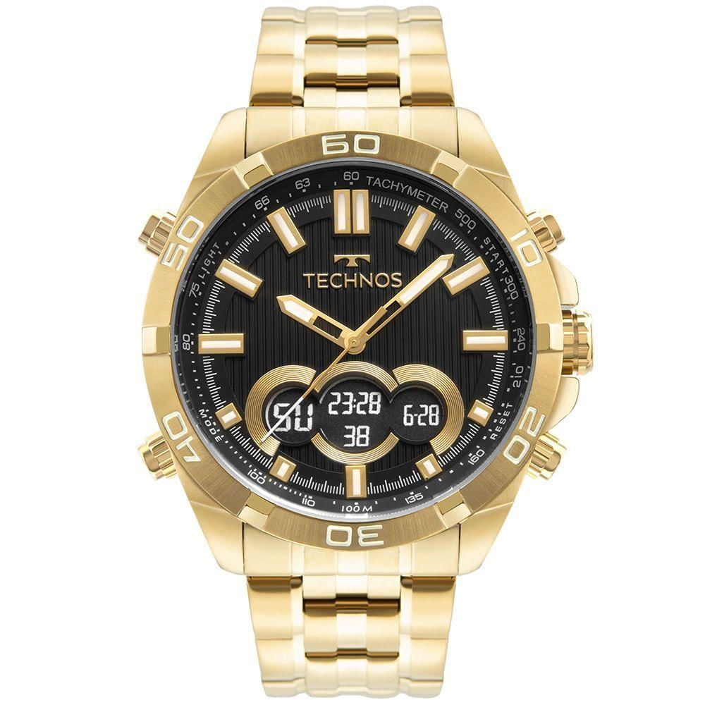 Relogio Technos Masculino Digitech Dourado - Bjk629aa/1p