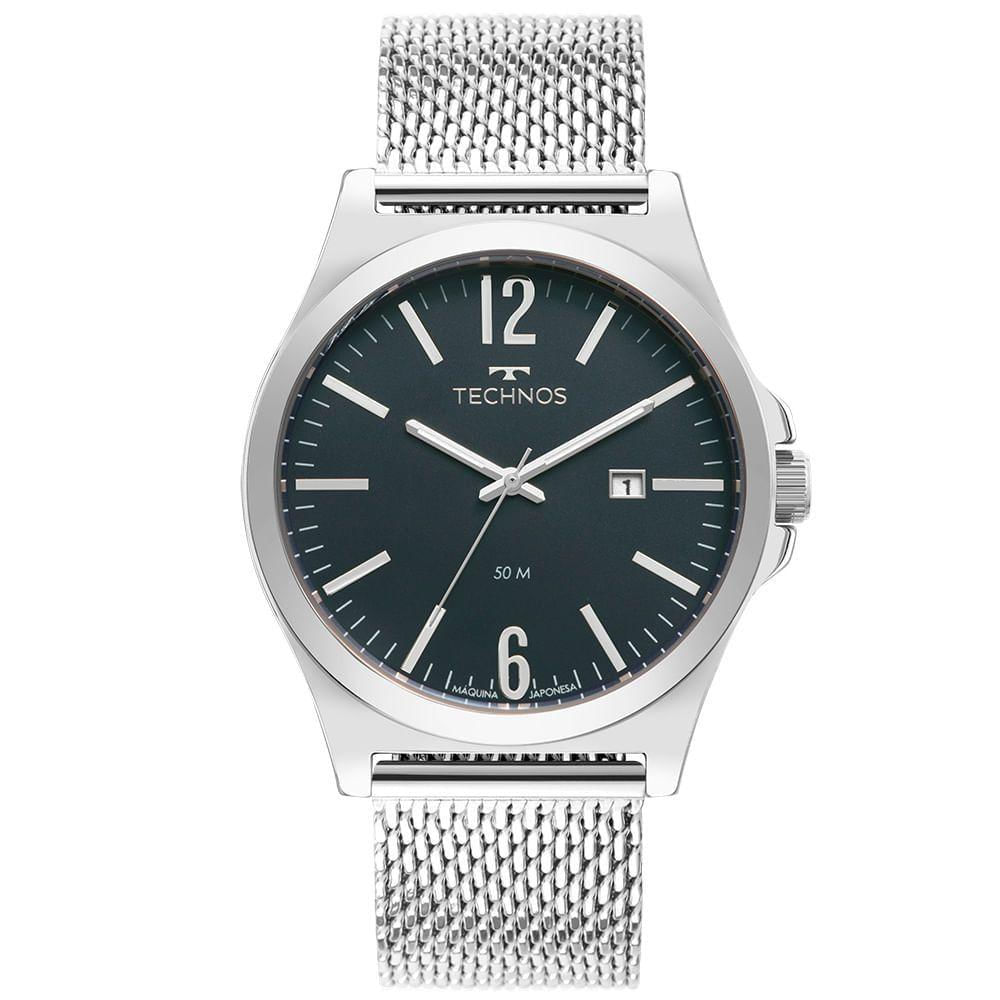 Relógio Technos Masculino Steel Prata - 2115ncy/1a 2115ncy/1a