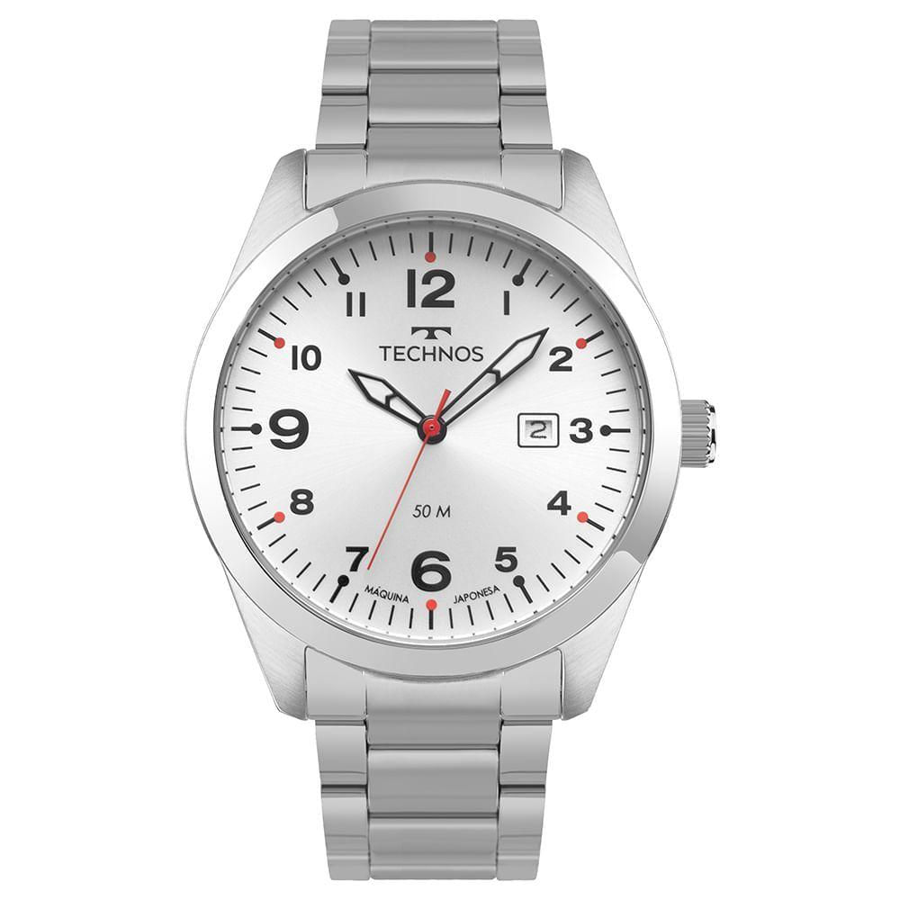 Relógio Technos Masculino Militar Prata - 2115tyr/1k