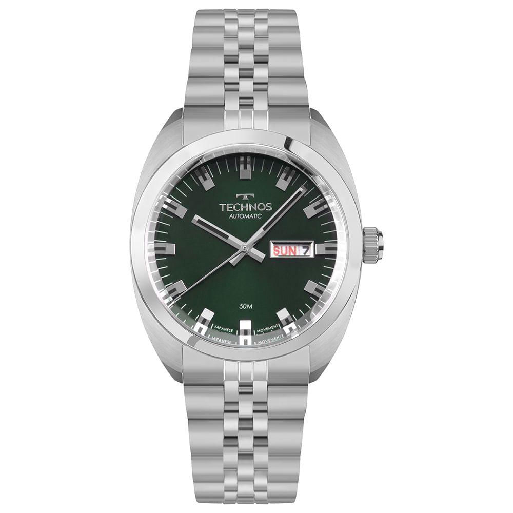 Relógio Technos Masculino Automatico Prata - 8205oo/1v