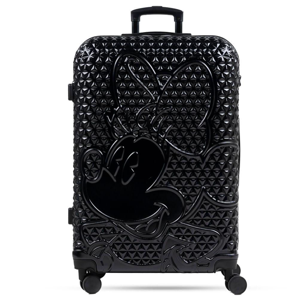 Mala de Viagem Grande 32 Kg ABS 4 Rodas Minnie Epcot Preta