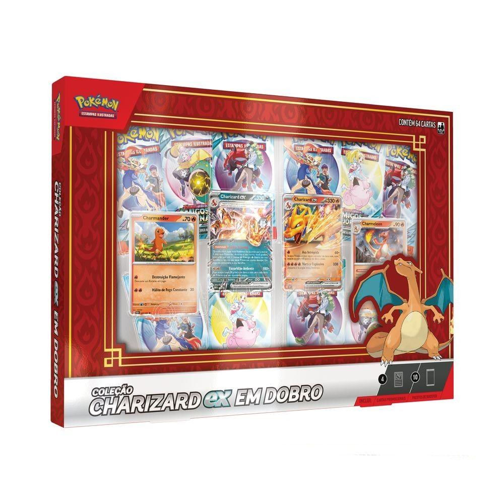 Pokémon Box Coleção Charizard Ex em Dobro - Copag