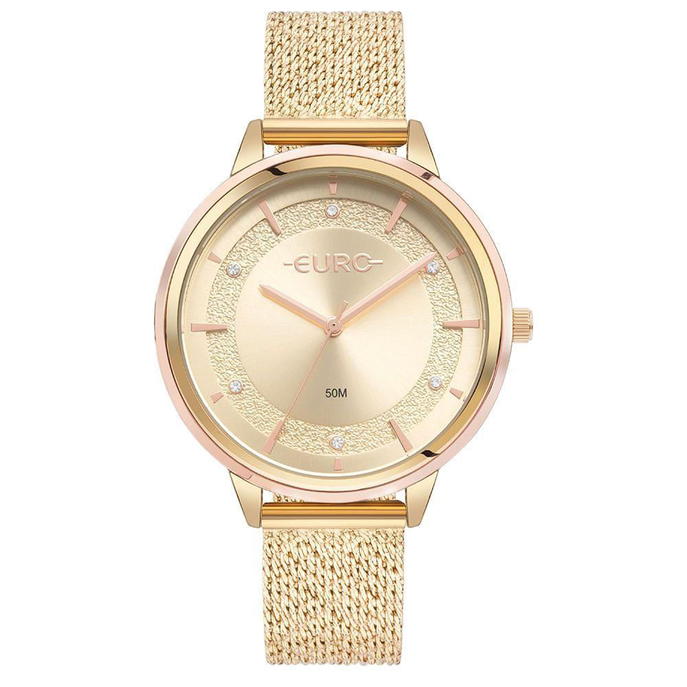 Relógio Euro Feminino Glitz Bicolor - Eu2035yvk-4j Eu2035yvk-4j