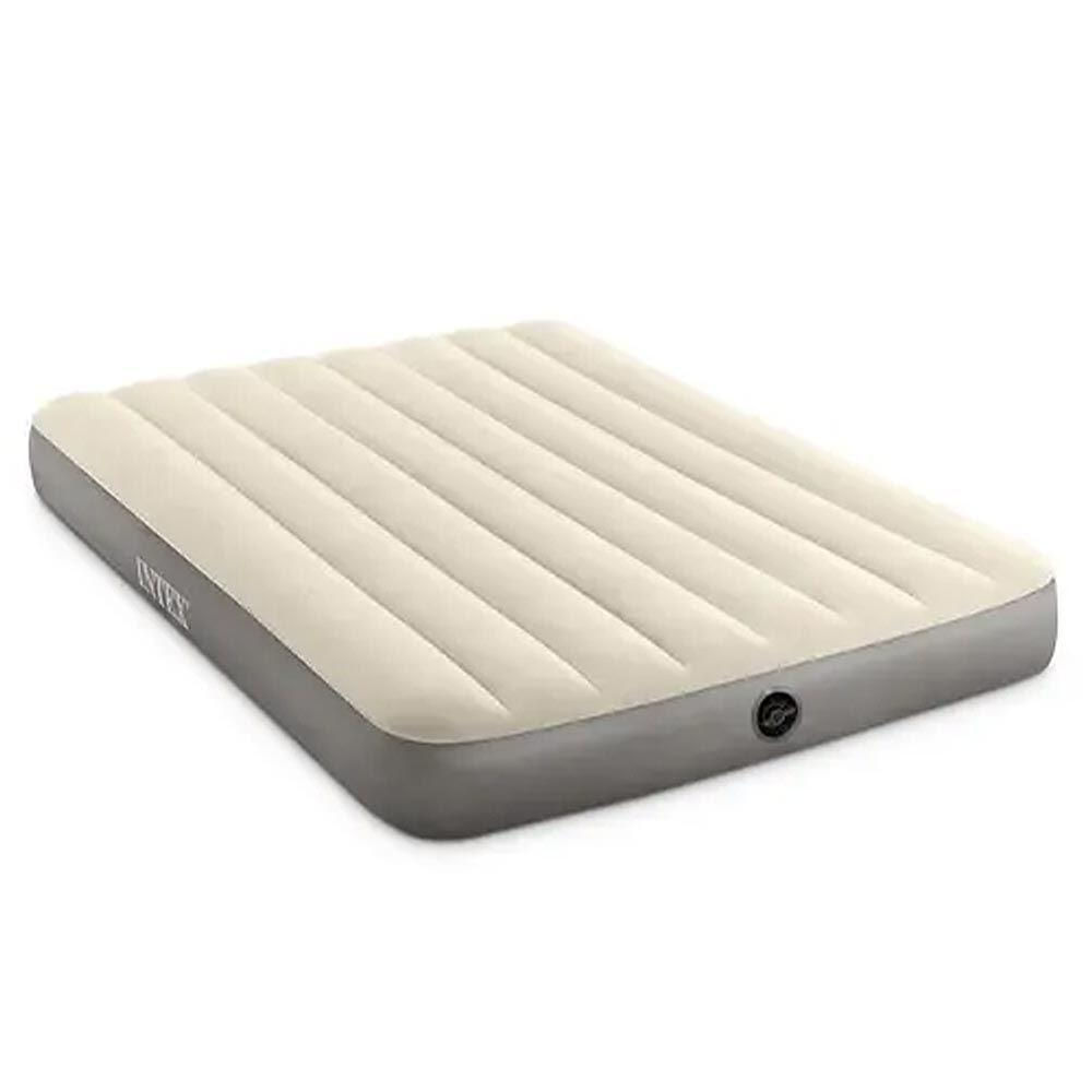 Colchão Inflável Casal Dura Beam Fiber Tech Queen Com Bomba De Encher Intex