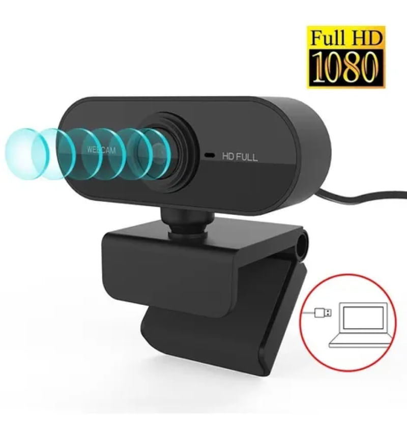 Webcam Com Micro-fone Live Make Alta Resolução Full Hd 1080p