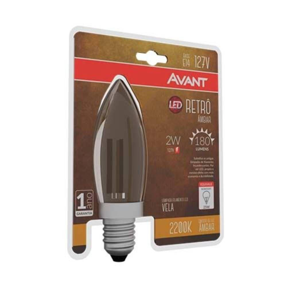 Lâmpada Led Vela E14 Retro 127v Avant
