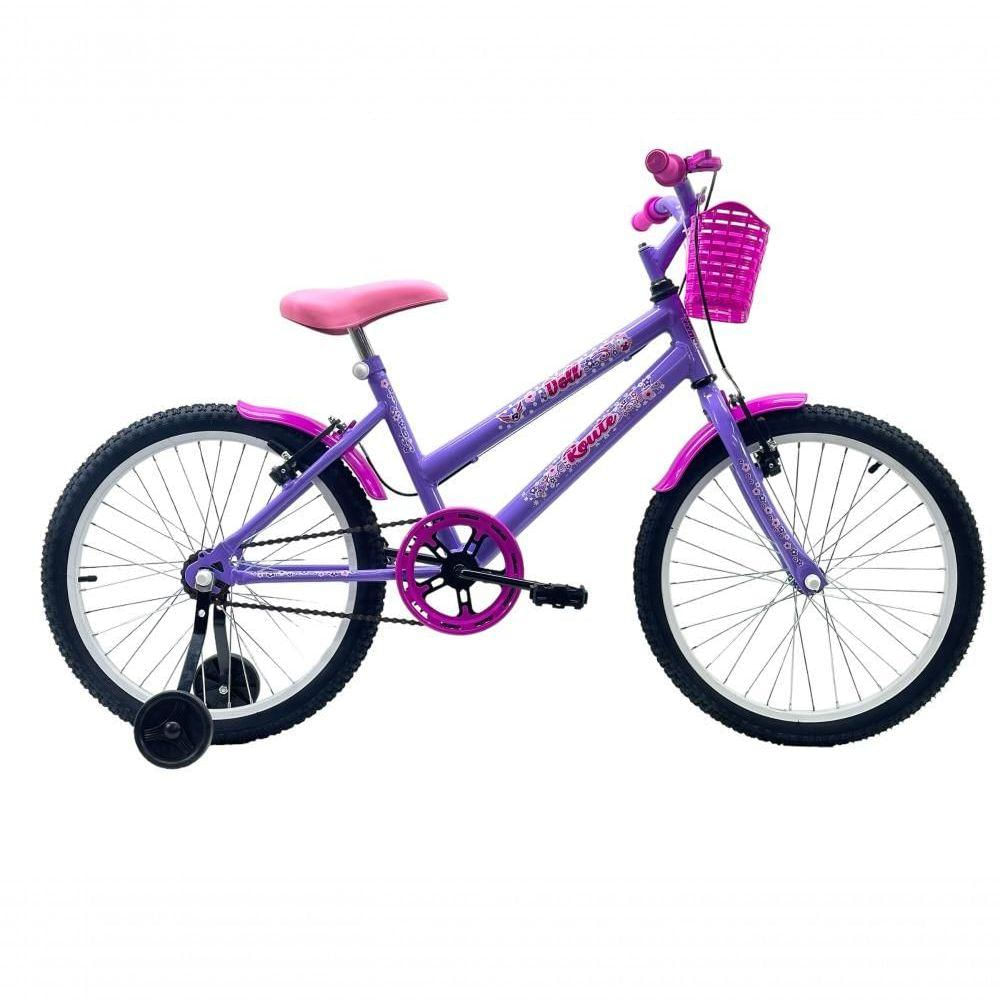 Bicicleta Infantil Aro 20 Com Rodas Doll - Route Violeta