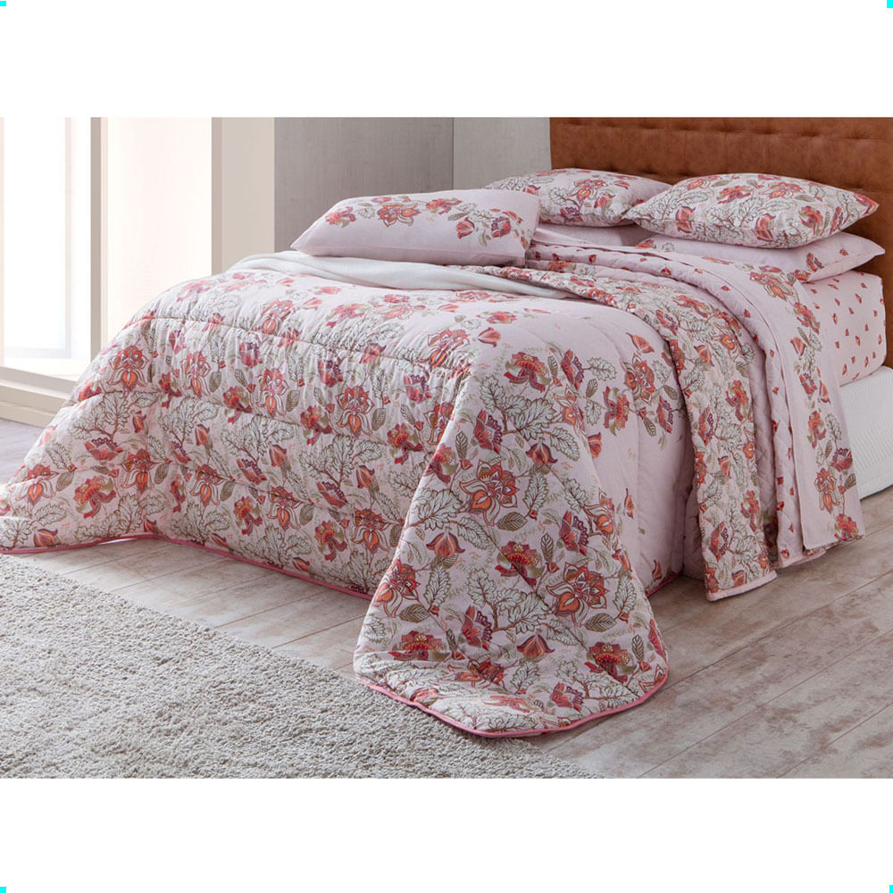 Jogo de Cama Queen 250 x 240 cm Beatriz 180 Fios Realce Top