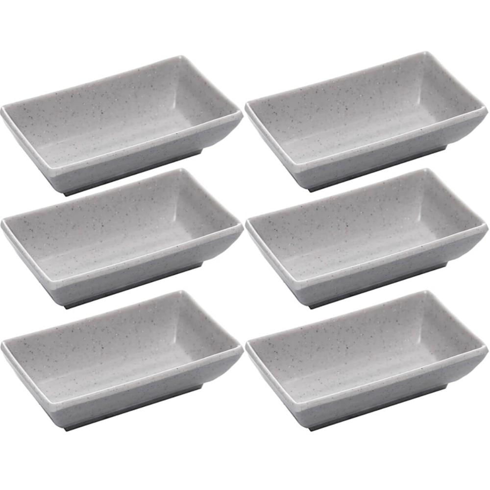 6 Porta Shoyu Melamina 10x6x3cm Tóquio Granilite Lyor Molho Tarê Sunomono