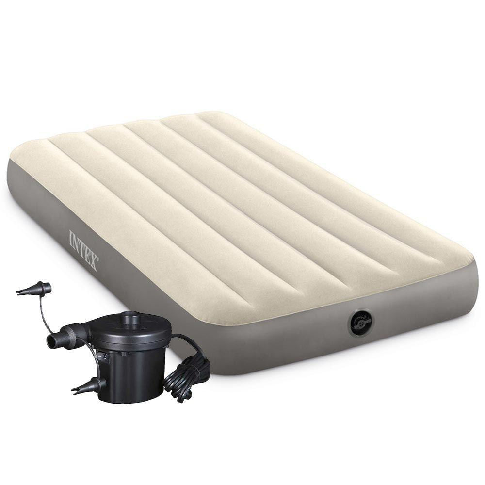 Colchão Inflável Solteiro Dura Beam Fiber Tech Com Bomba Elétrica 110v - Intex