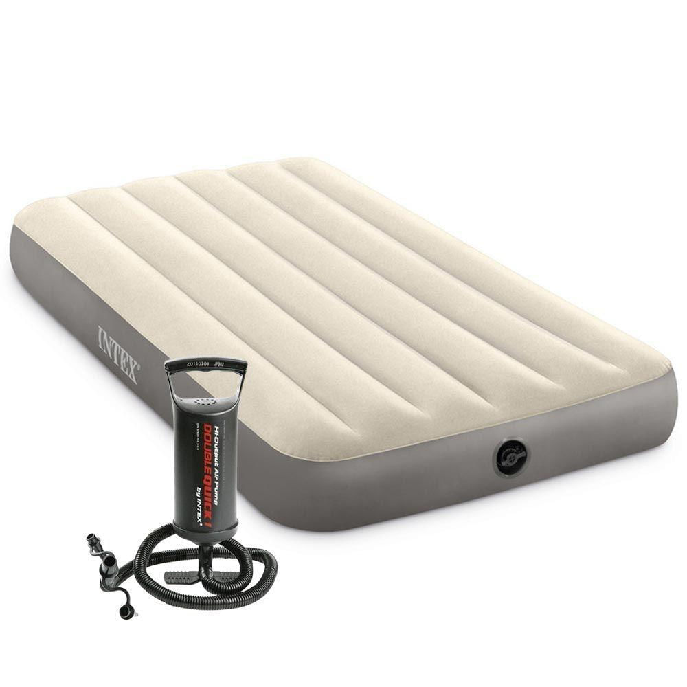 Colchão Inflável Solteiro Dura Beam Fiber Tech Com Bomba De Encher - Intex