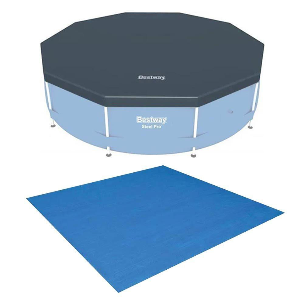 Kit Com Capa 366 Cm Estrutural E Forro Bestway