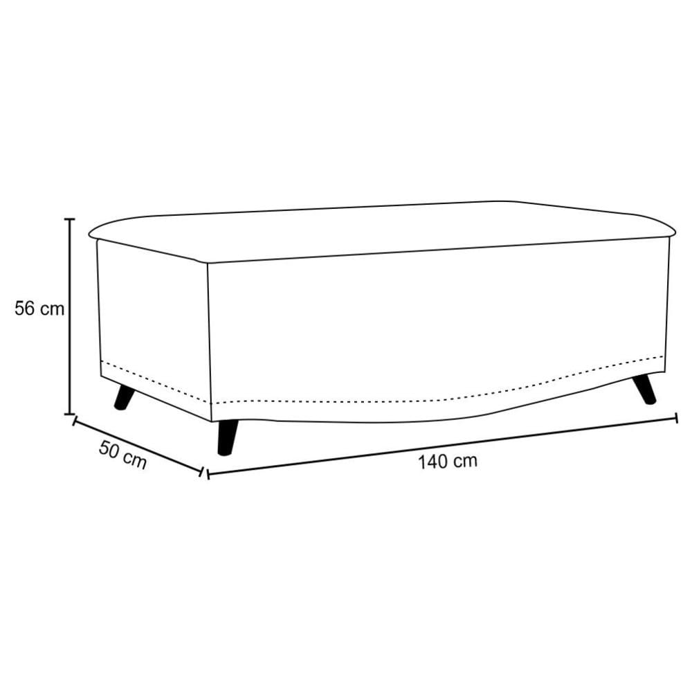 Calçadeira Baú Casal 140cm com Tachas Imperial Veludo J02 Bege - Mpozenato