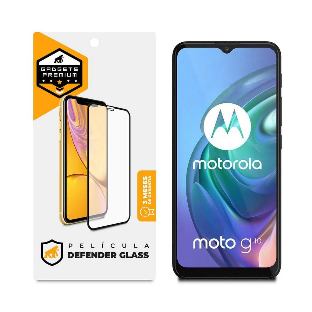 Película Defender Glass para Motorola Moto G10 - Preta - Gshield