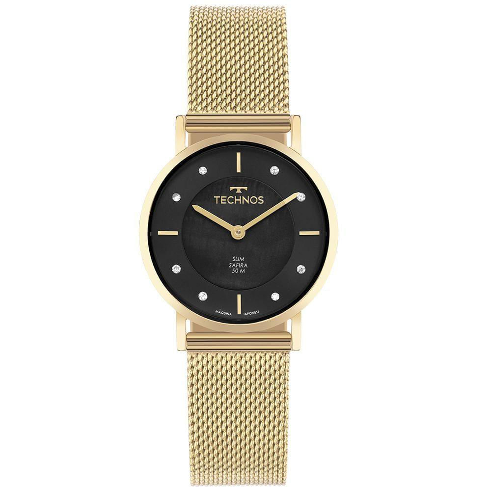 Relógio Technos Feminino Slim Dourado - 2025ltx-1p 2025ltx-1p