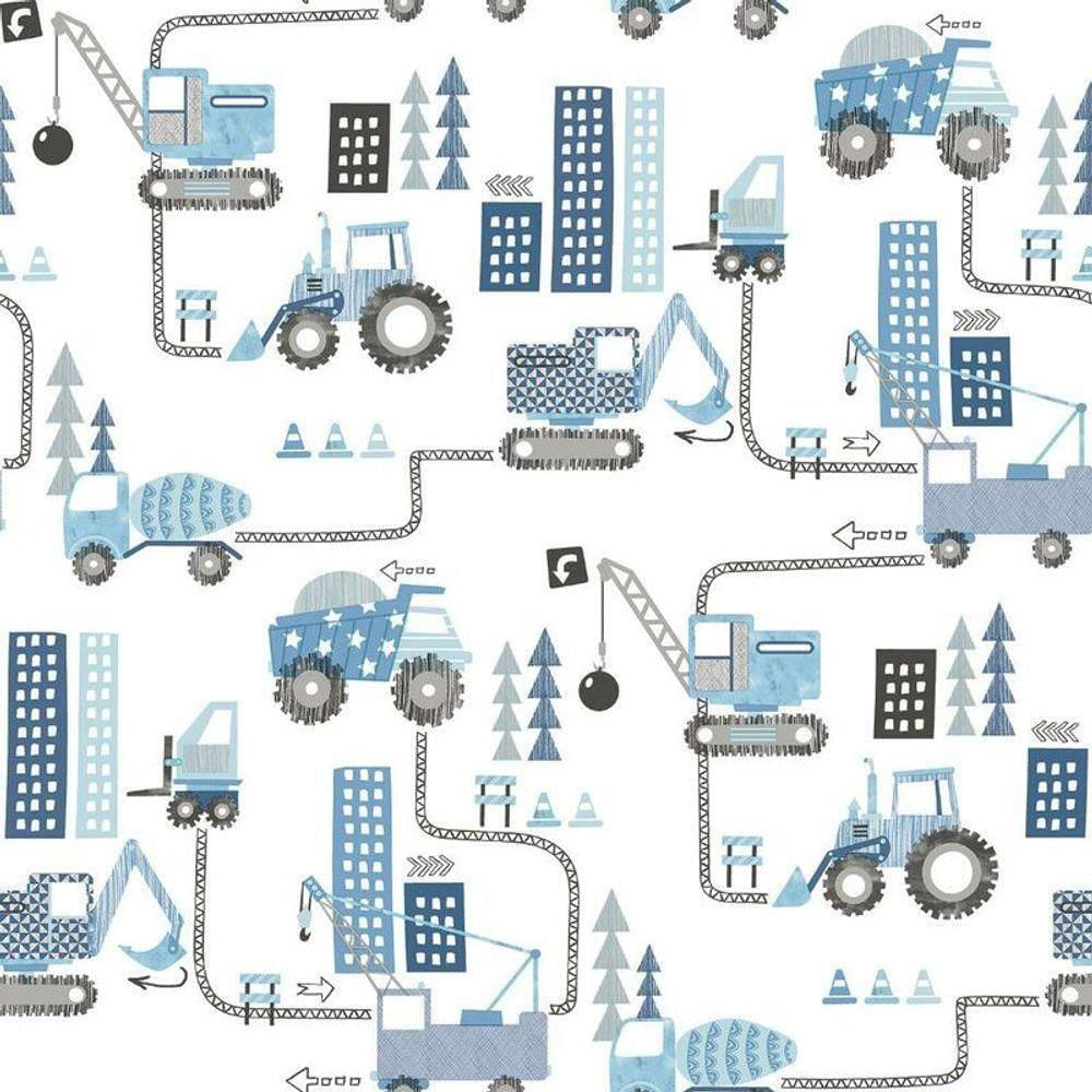 Papel De Parede De Construção - G78360 Azul Tiny Tots 2 - G78360