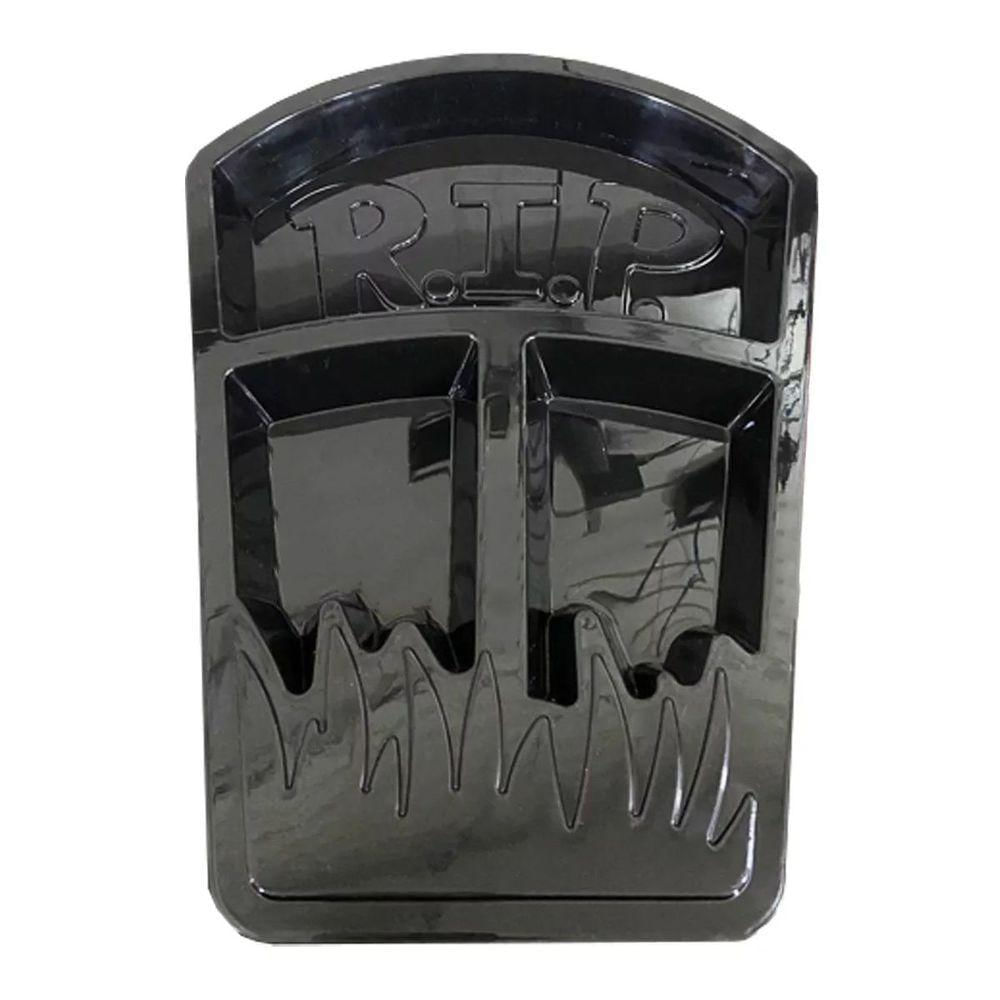 Petisqueira De Plástico Lápide Rip Halloween Preto