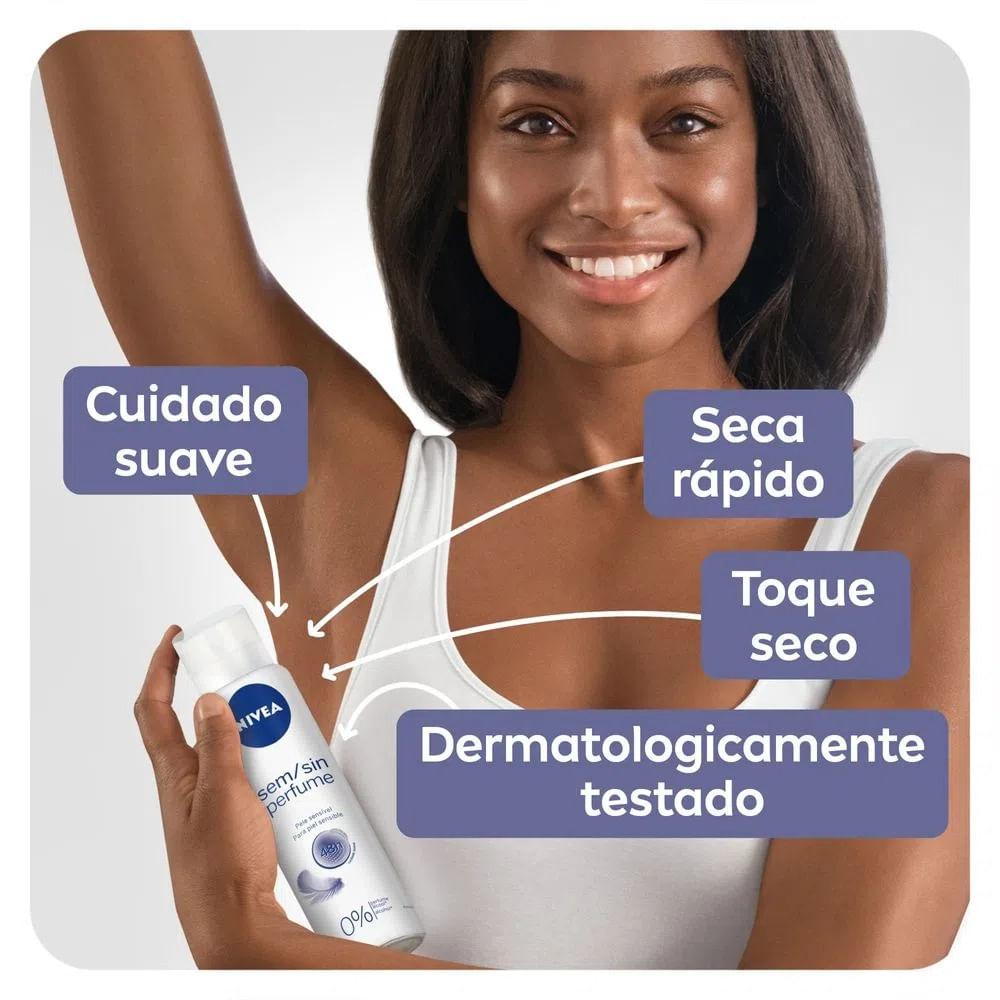 Desodorante NIVEA Aerosol Sem Perfume 150ml