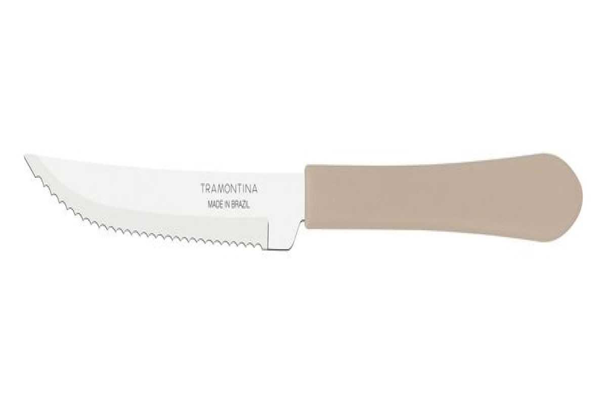 Faca Churrasco Inox 4" Leme Cinza Tramontina