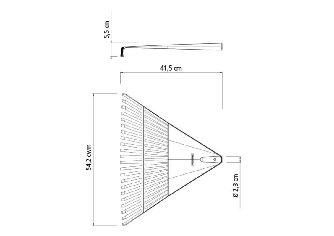 Vassoura Jardim Plástica 22 Dentes Sem Cabo Tramontina