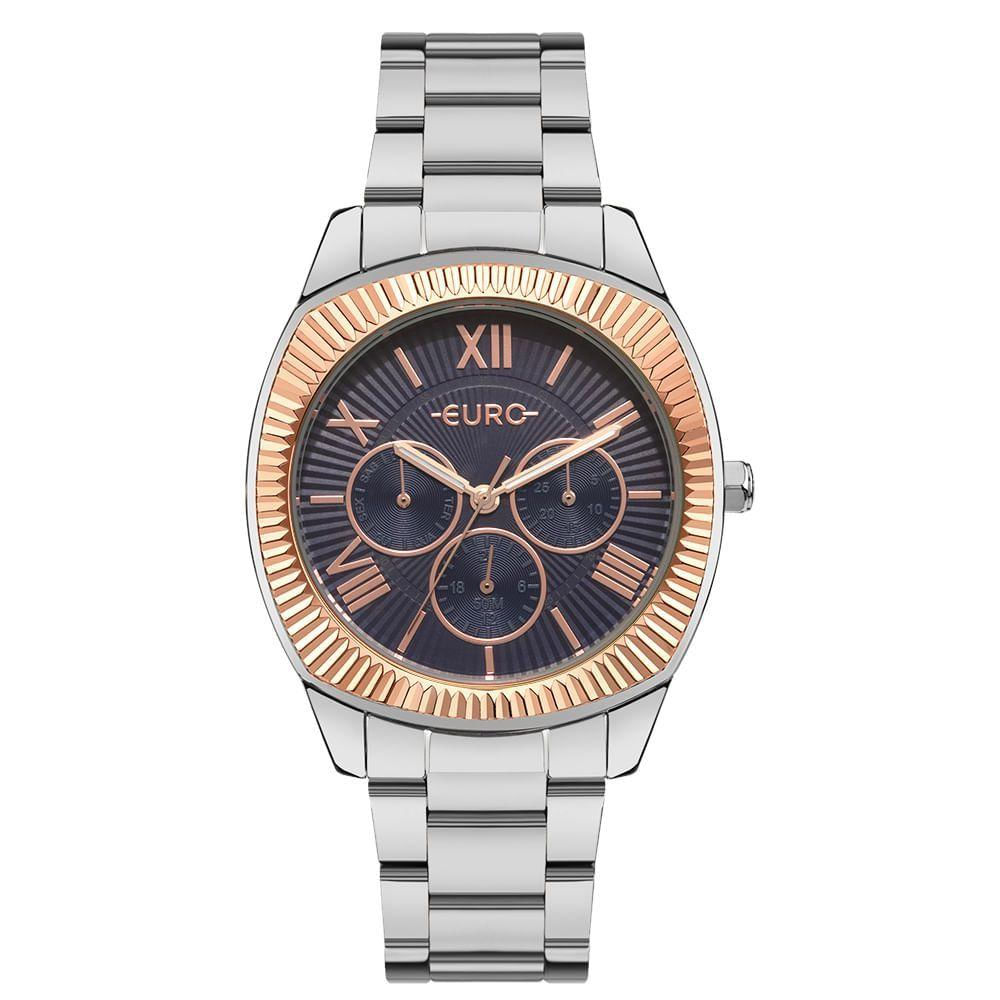 Relógio Euro Feminino Multiglow Bicolor - Eu6p29ajd-4a Eu6p29ajd-4a