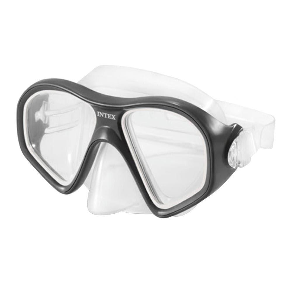 Máscara De Mergulho Policarbonato Reef Rider Preta Piscina Mar - Intex