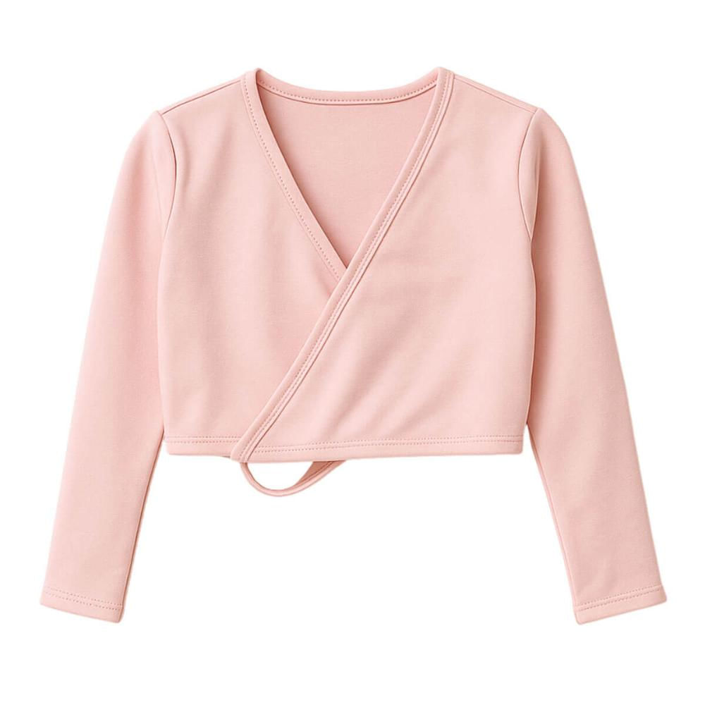 Bolero Infantil Ballet Transpassado Rosa Casaco Bailarina Poliamida Tam 10 Colombina