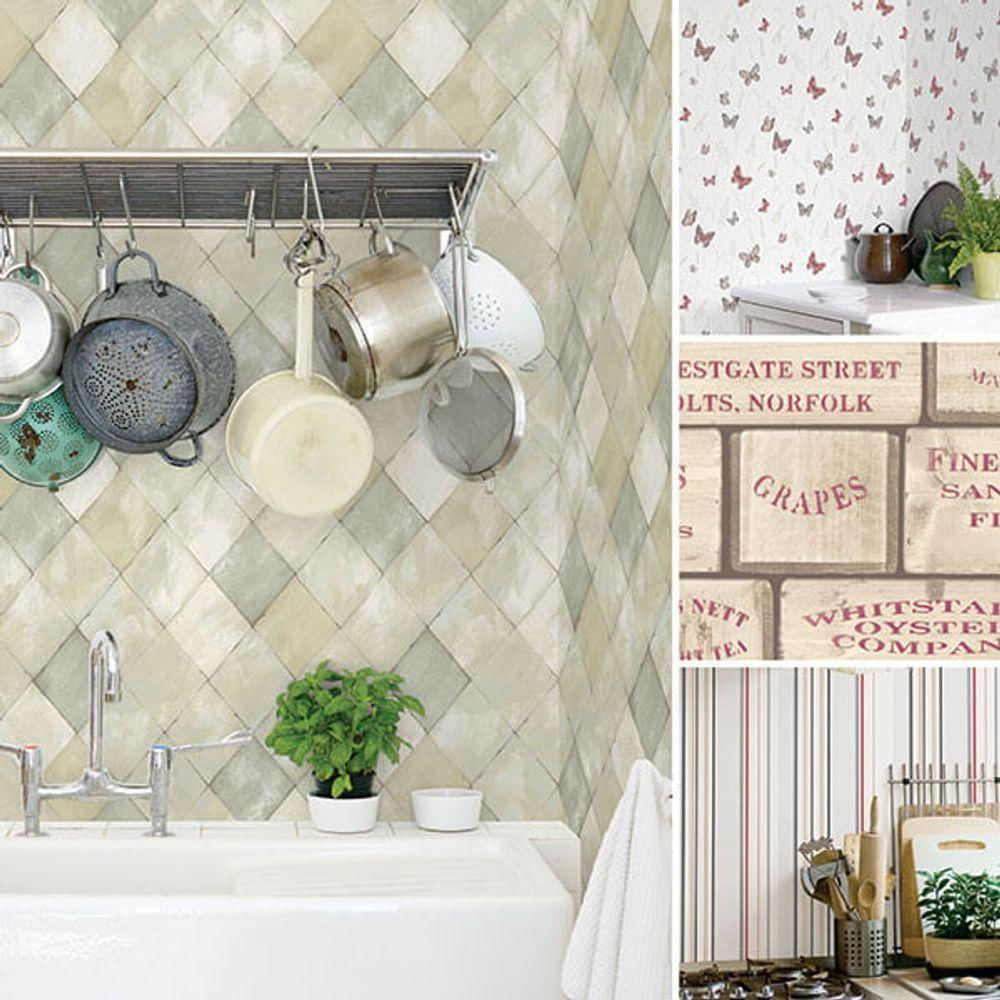 Papel De Parede Kitchen Recipes G12258 - Rolo 10m X 0,53m