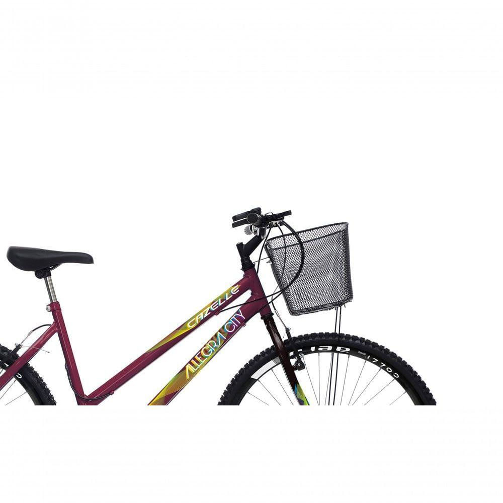 Encontraproduto.com.br - Bicicleta Colli Bike Cazelle Allegra City Aro 26 18 Marchas Freio V-Brake Suspensão Dianteira Rosa