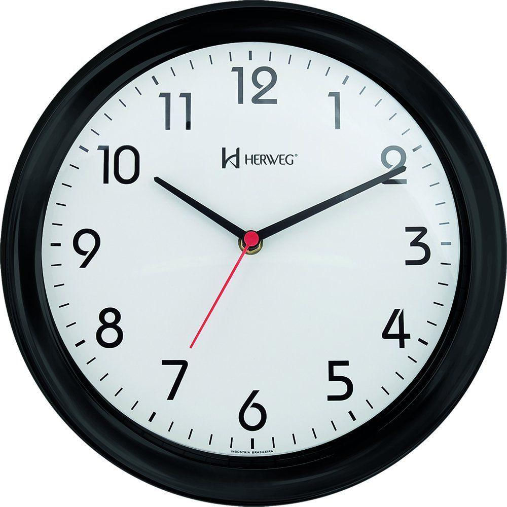 Relógio De Parede Quartz 28 Cm Preto - Preto