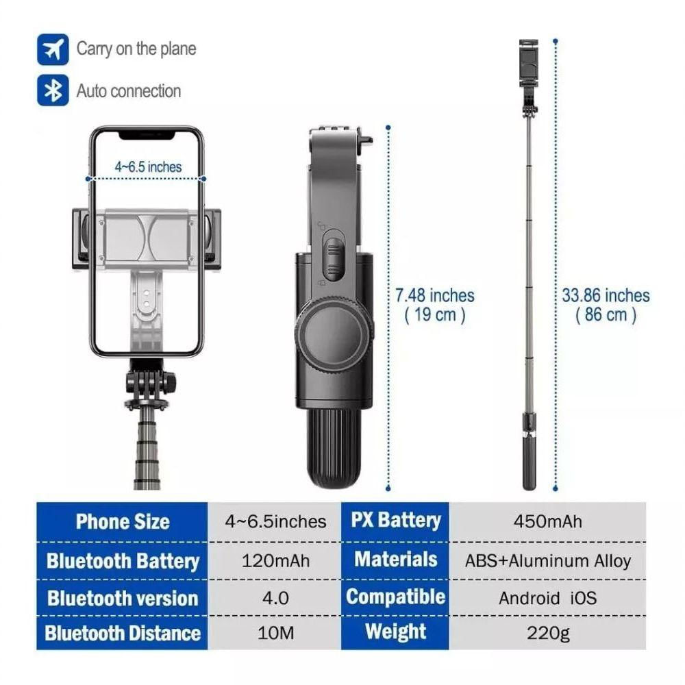 Encontraproduto.com.br - Gimbal Estabilizador Automático Para Bluetooth