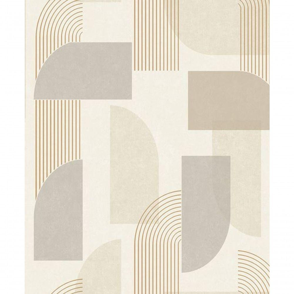 Papel De Parede Maison Geométrico Bege Mn3304