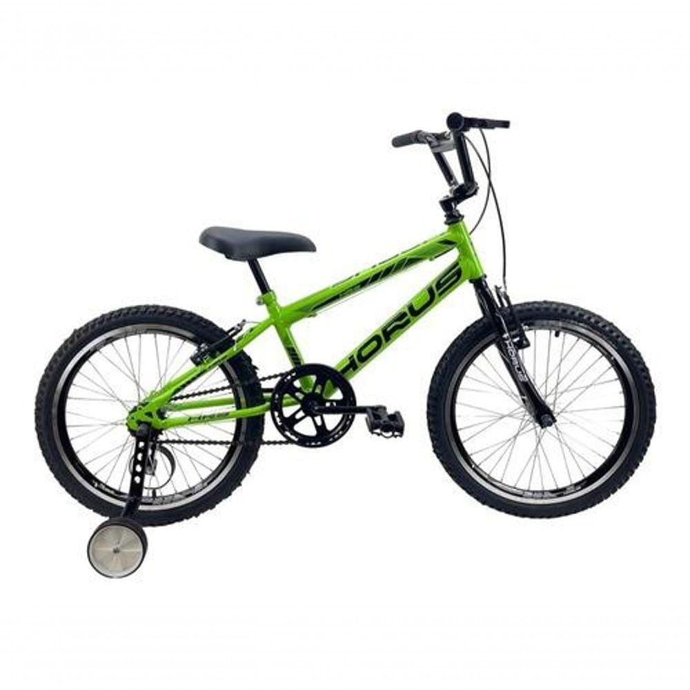 Bicicleta Infantil Aro 20 Bmx + Rodinha Lateral Verde