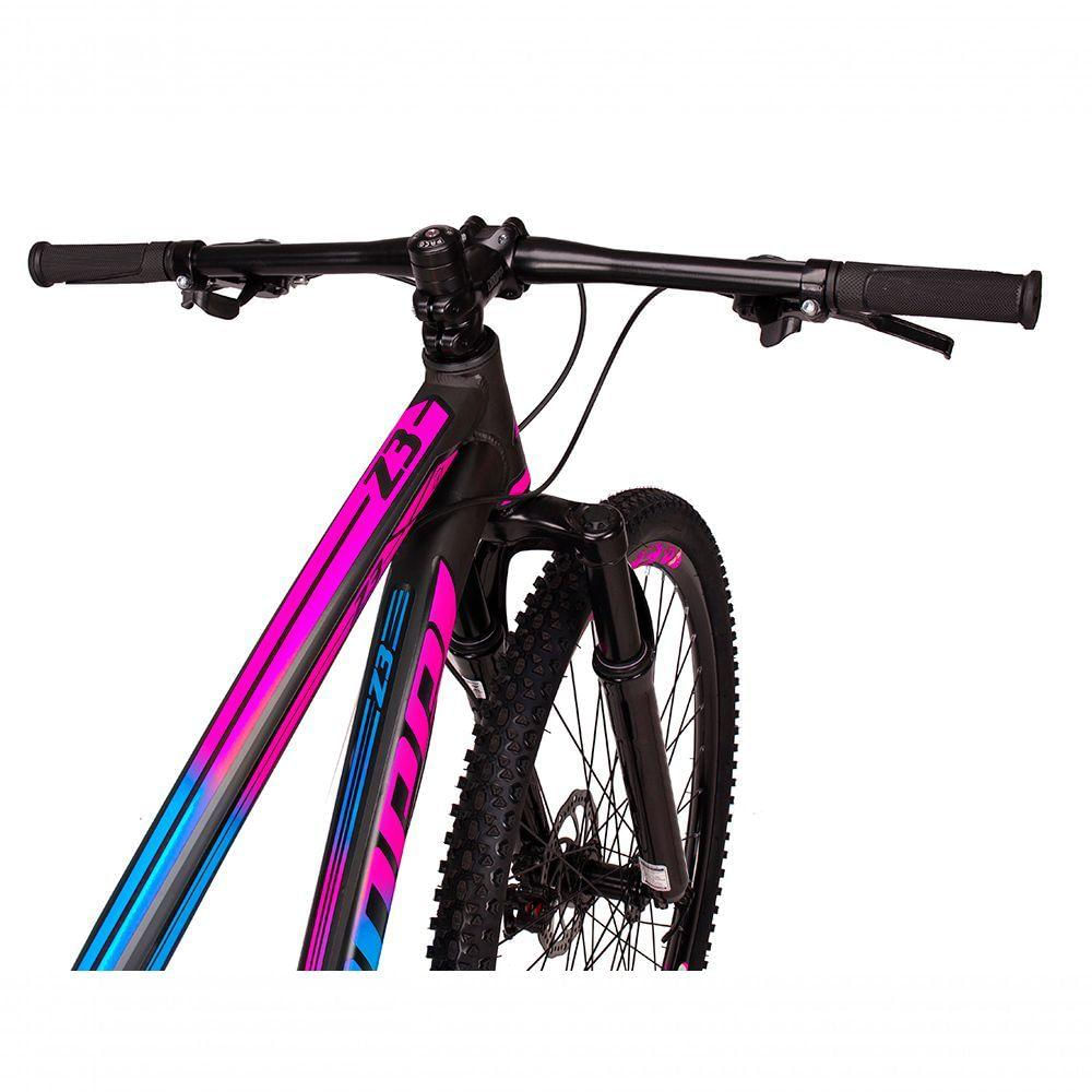 Bicicleta Aro 29 Dropp Z3 H Alumínio Câmbios Importados 24v Freio A Disco Hidráulico Preto+azul