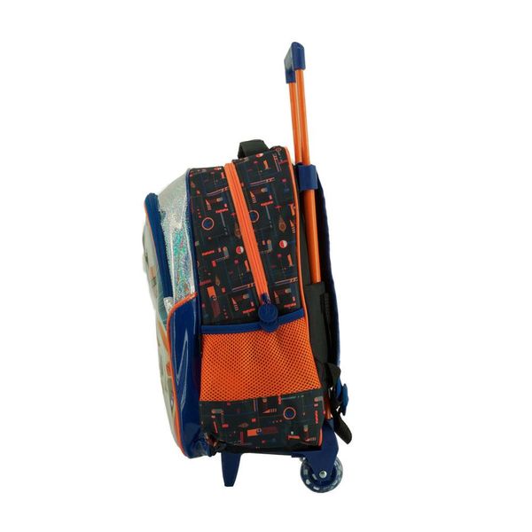 Mochila Escolar Masculina BB-8 com Rodinha Preta