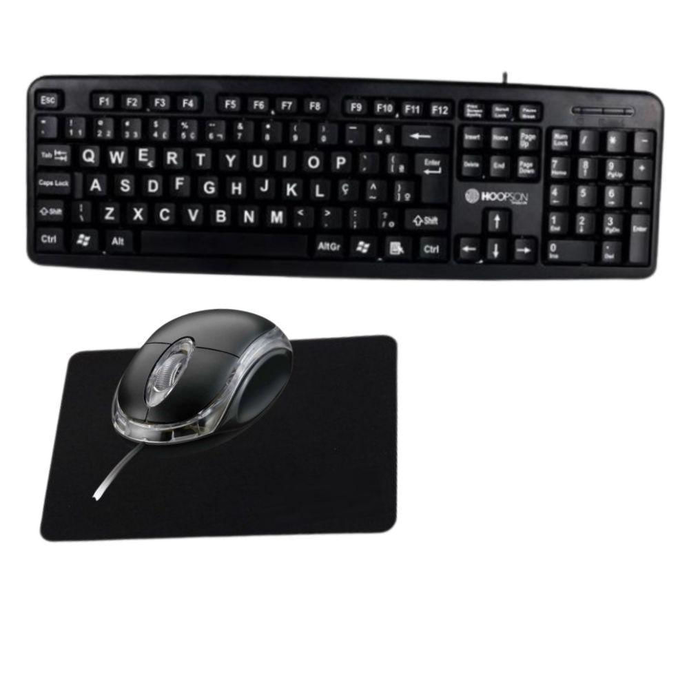 Kit Teclado Mouse Usb E Mouse Pad