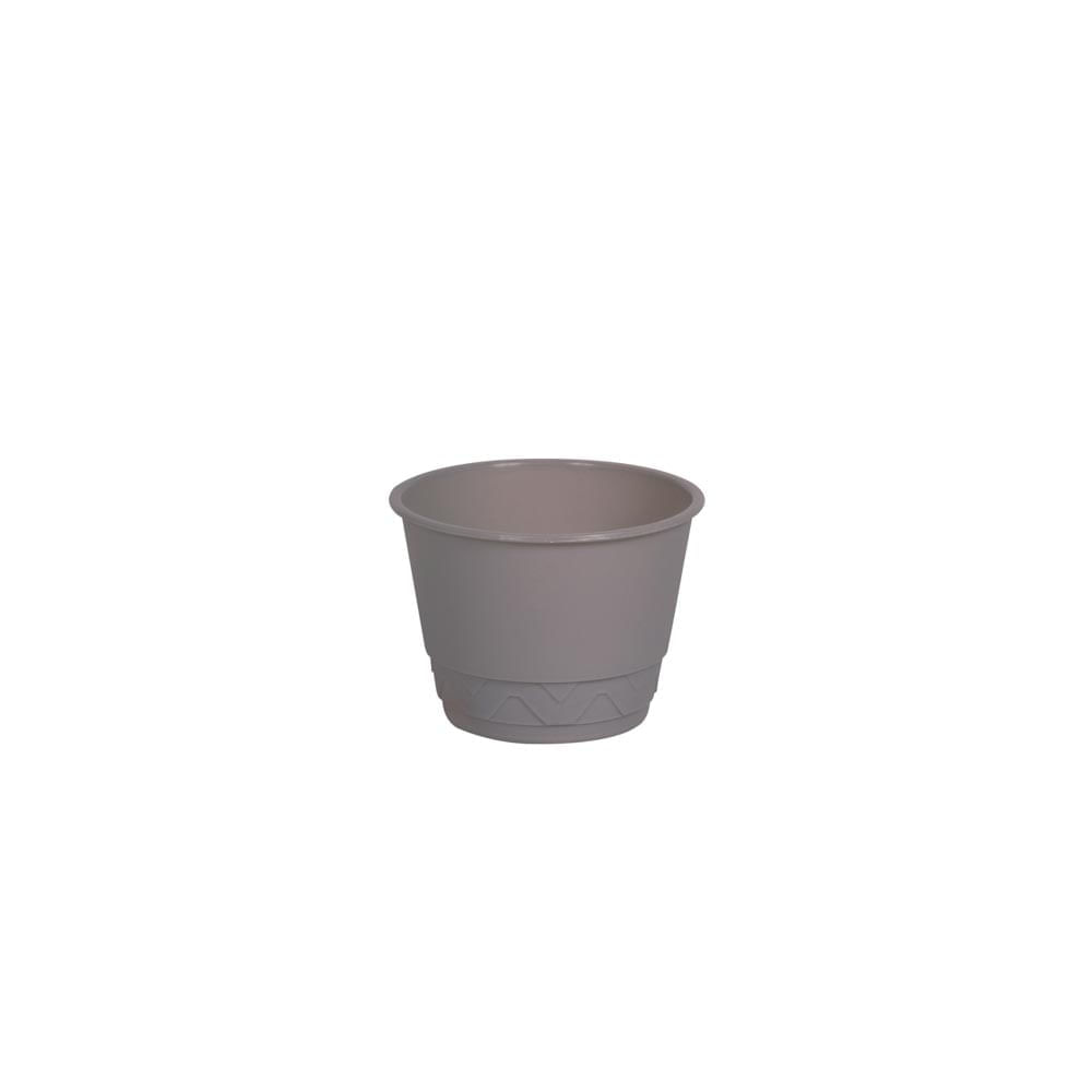 Vaso 2 em 1 10cm Cinza