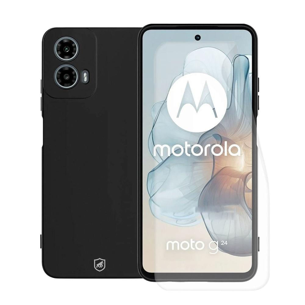 Kit Capa Silicon Veloz e Película Hydrogel HD para Motorola Moto G24 - Gshield