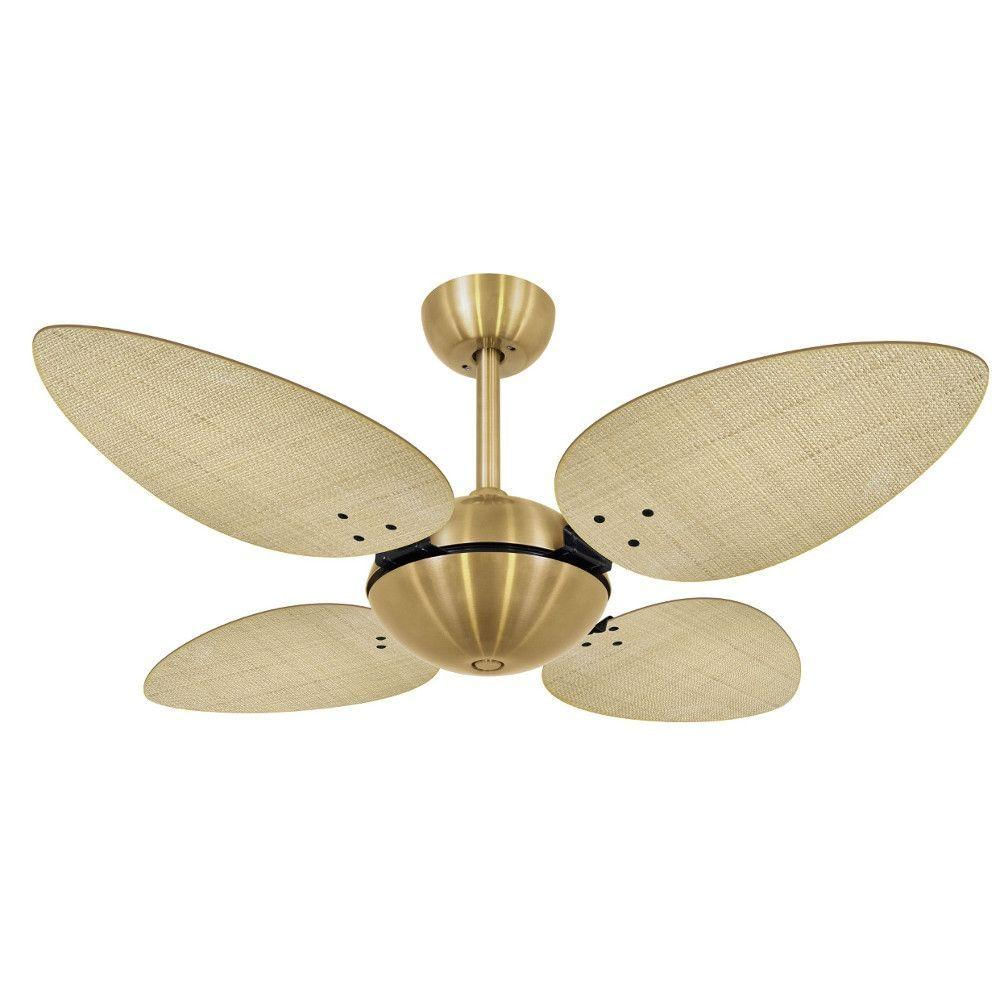 Ventilador De Teto Volare Office Petalo Palmae Natura 127V