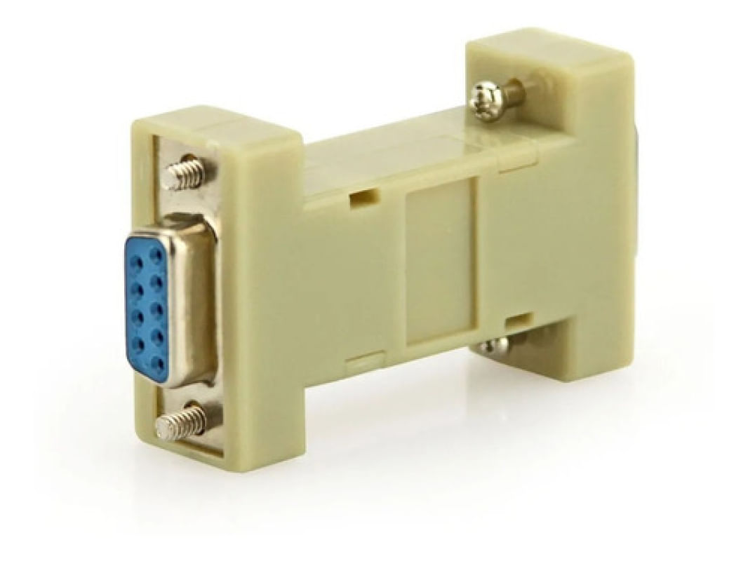 Adaptador Null / Crossover Serial Rs232 Db9m Femea + Femea Bege