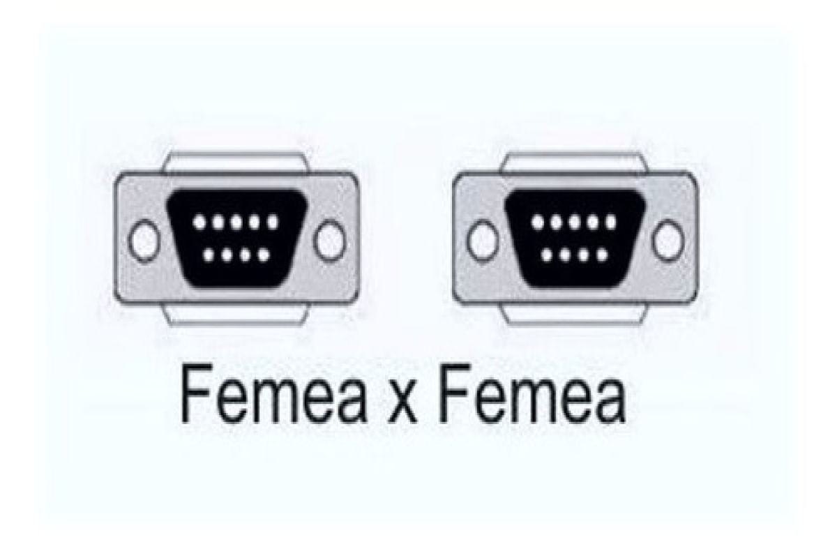 Adaptador Null / Crossover Serial Rs232 Db9m Femea + Femea