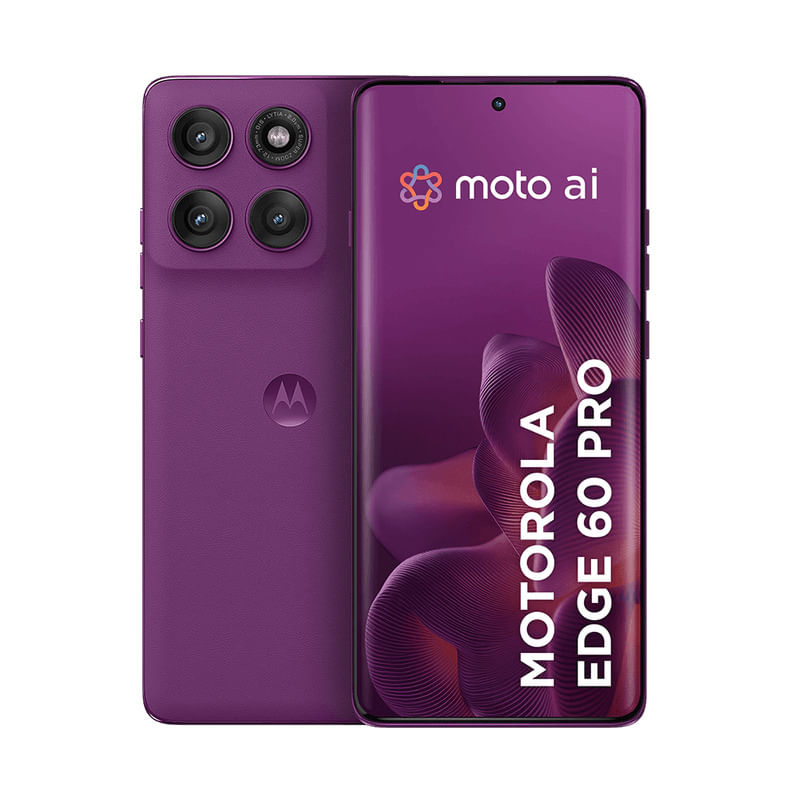 Smartphone Motorola Edge 60 Pro 5G - Violeta, 256GB, RAM 24GB (12GB RAM+12GB Ram Boost), Câmera 50MP, Tela de 6,7"