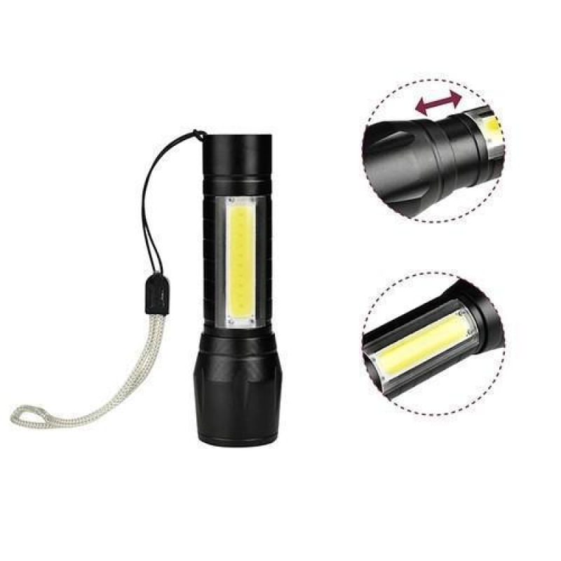 Lanterna Mini Led Recarregável Zoom Forte