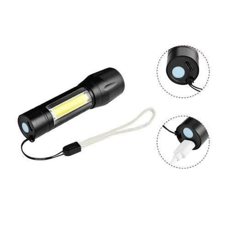 Lanterna Mini Led Recarregável Zoom Forte