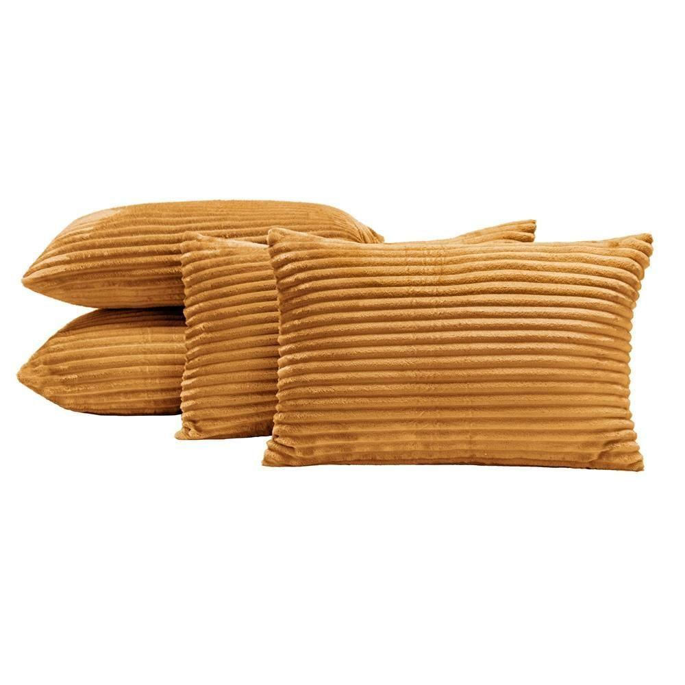 Capas De Almofadas Velvet Bariloche 60x30cm 04 Peças - com sofisticação na cor Mostarda