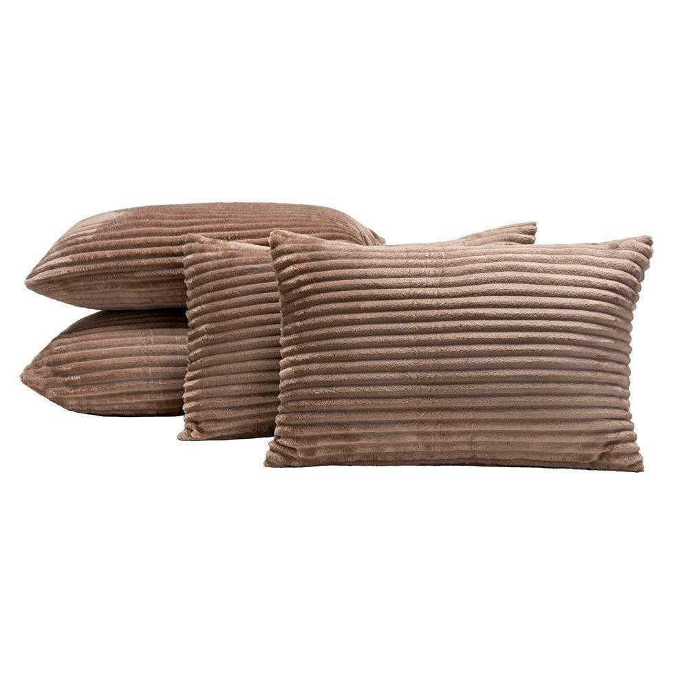 Almofadas Cheias Velvet Bariloche 60x30cm 04 Peças - Caqui - Qualidade Garantida