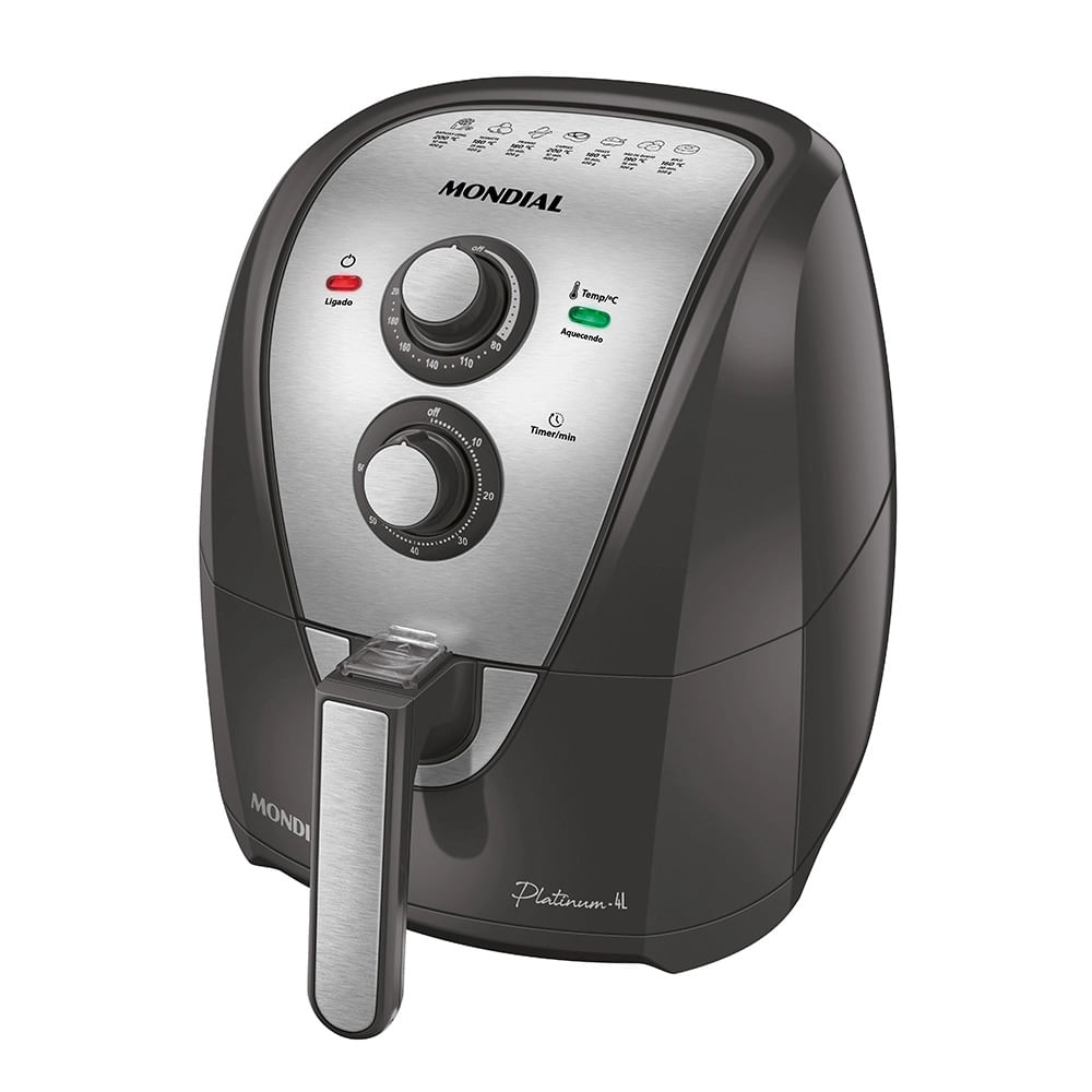 Fritadeira Elétrica Air Fryer Mondial AFN-40-PI 4L Cinza - 127V