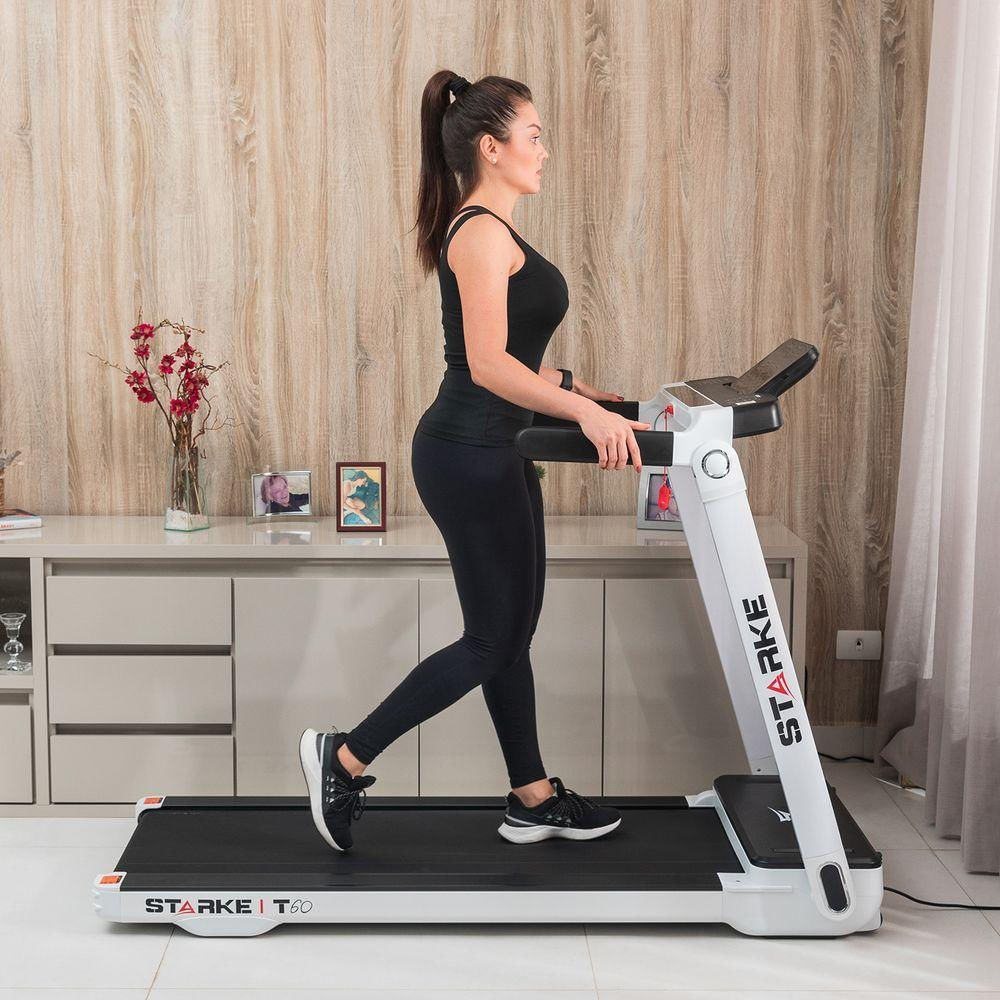 Esteira Ergométrica Elétrica Starke T60 Dobrável Compacta 110V